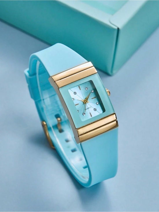 Anthropologie Accessories - Elegant Aqua Watch with silicone band